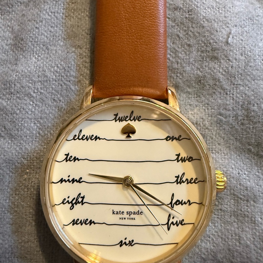 Kate Spade Tan Leather Strap Watch